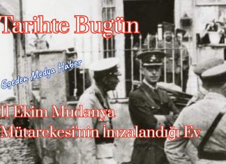 TARİHTE BUGÜN; MUDANYA MÜTAREKESİ