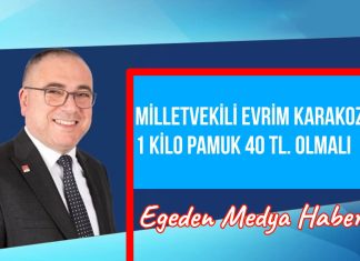 KARAKOZ: 1 KİLO PAMUK 40 TL OLMALI