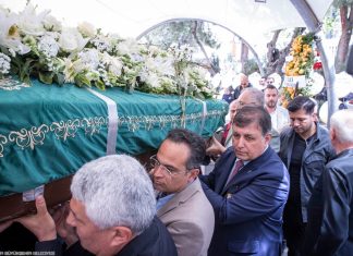 BAŞKAN TUGAY MİNE PİRİŞTİNA’NIN CENAZESİNE KATILDI