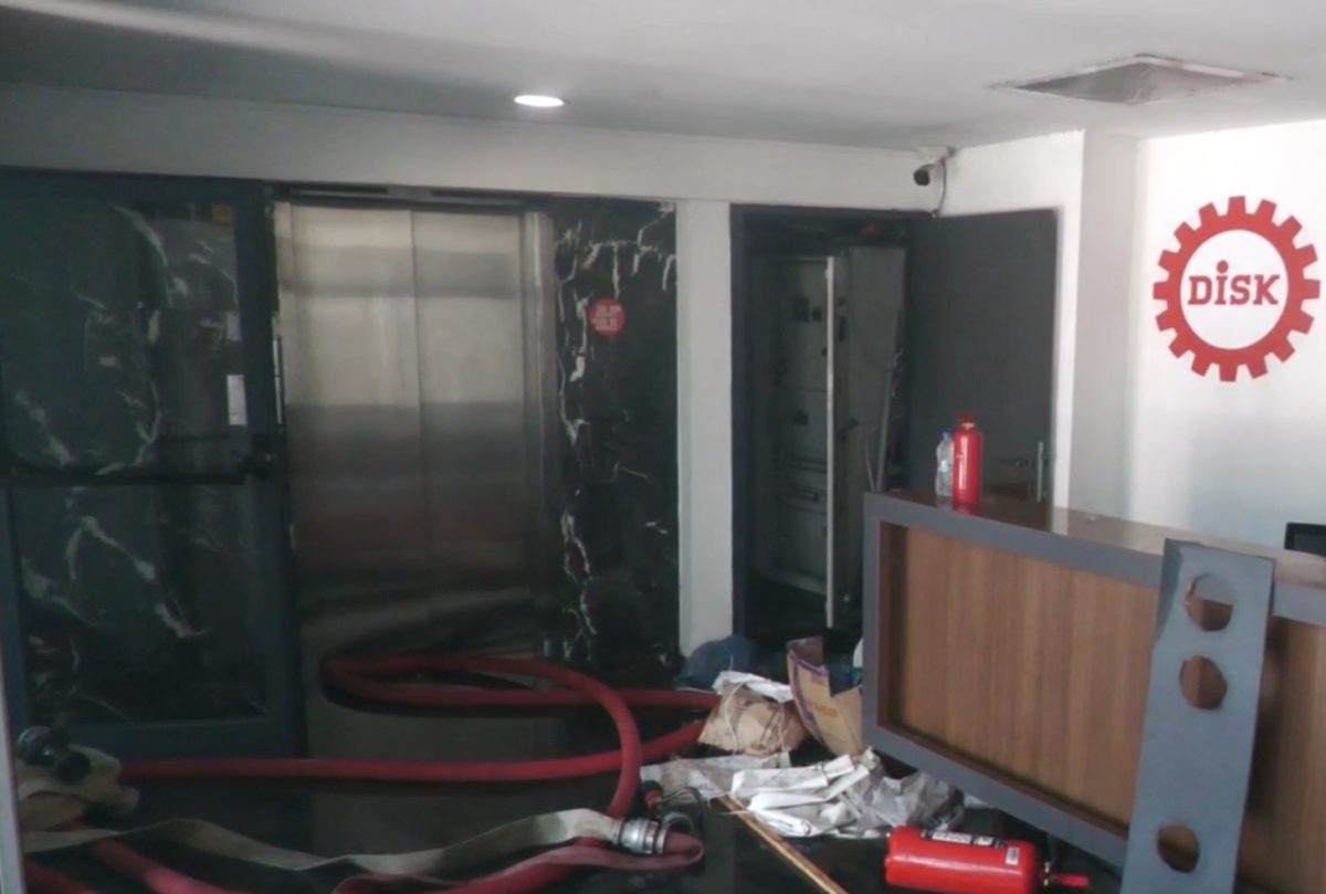 DİSK GENEL-İŞ BİNASI’NDA YANGIN