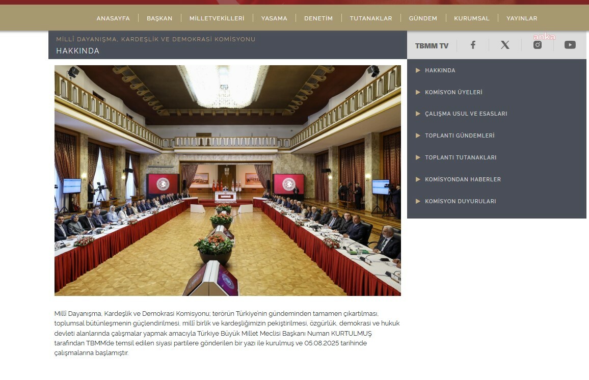 DEMOKRASİ KOMİSYONU’NA ÖZEL İNTERNET SİTESİ