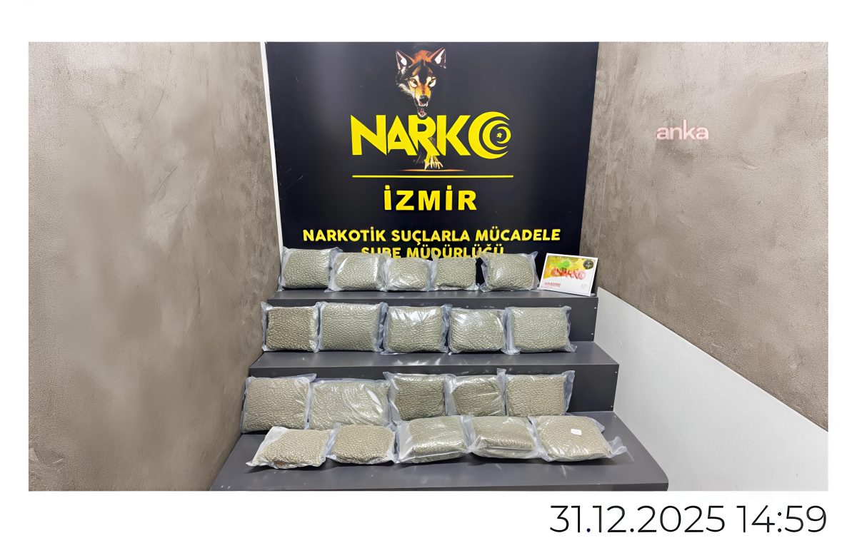 İzmir’de narkotik operasyonu: 21 kilo 200 gram skank ele geçirildi