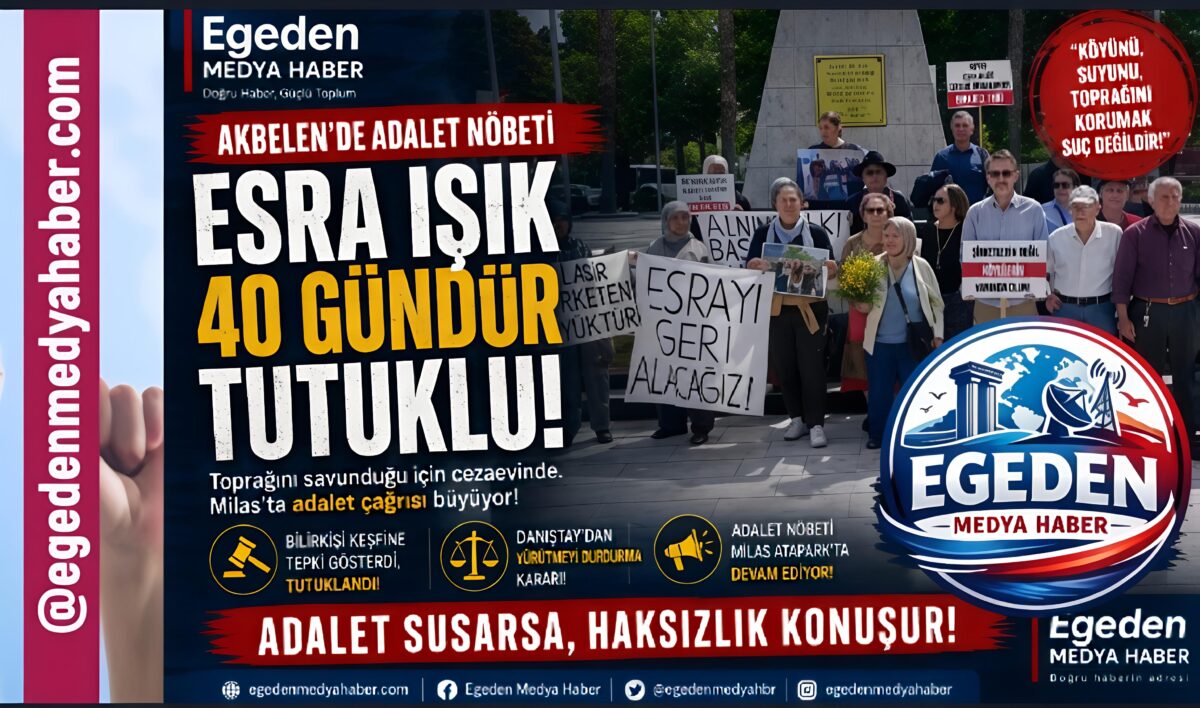 Milas Atapark’ta adalet nöbeti başladı: “Köyünü, suyunu, toprağını korumak suç değildir”