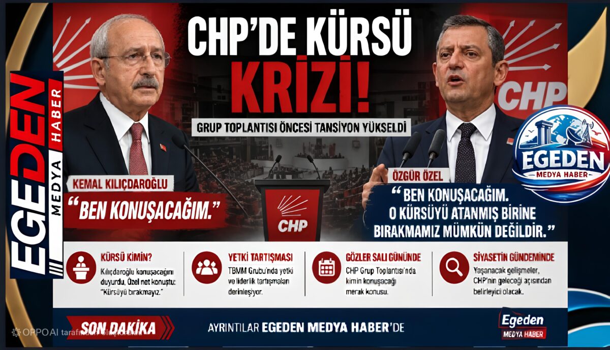 KILIÇDAROĞLU “BEN KONUŞACAĞIM” DEDİ, ÖZGÜR ÖZEL’DEN SERT ÇIKIŞ: “O KÜRSÜYÜ BIRAKMAYIZ”