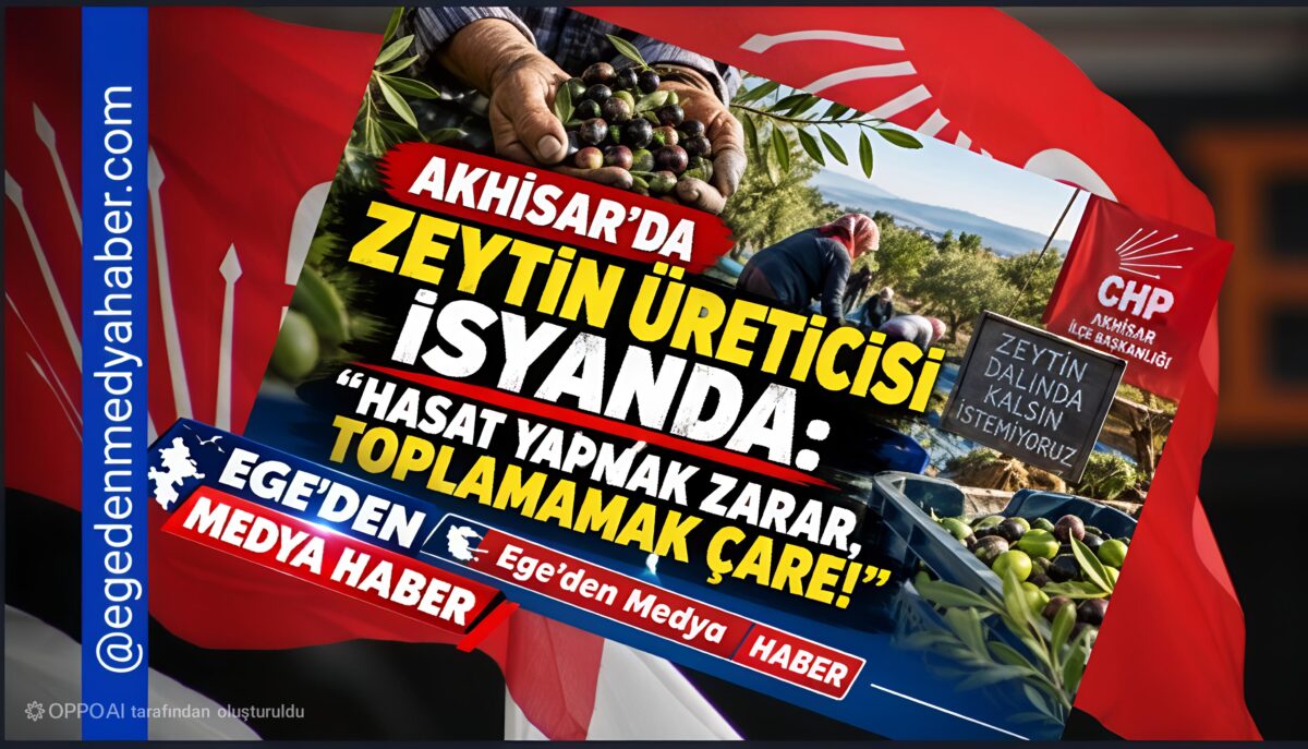 AKHİSAR’DA ZEYTİN ÜRETİCİSİ İSYANDA