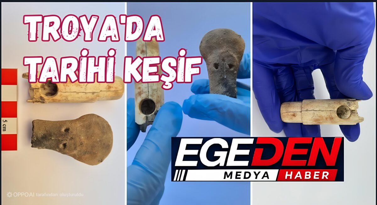 TROYA’DA TARİHİ KEŞİF: 2 BİN 800 YILLIK KEMİK FLÜT BULUNDU